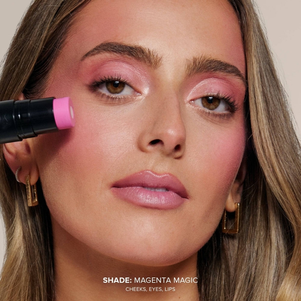 NUDESTIX Magenta Magic Glow Core All Over Cream Blush, Lip & Eye Makeup Stick